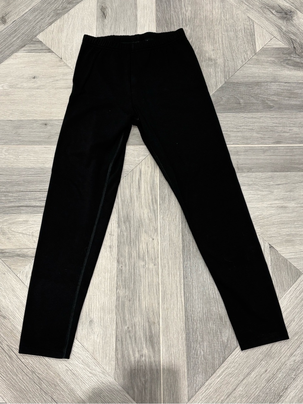 Uniqlo HeatTech Black Kids Leggings - Stretch Pull-On, 11-12